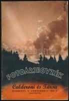 cca 1930 Calderoni és Társa fotóárjegyzék. Bp., Tolnai-ny.,64 p. Kiadói papírkötés.