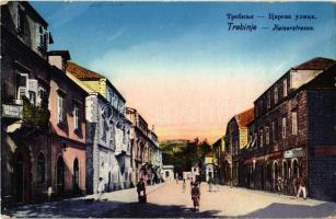1915 Trebinje, Kaiserstrasse / street view, shops + K.u.K. Festungskommando in Trebinje (EK)