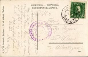 1915 Trebinje, Kaiserstrasse / street view, shops + "K.u.K. Festungskommando in Trebinje" ...