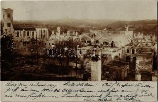 1899 Ottensheim (Linz), Nach dem grossen Brand / ruins after the great fire. photo