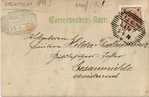 1899 Ottensheim (Linz), Nach dem grossen Brand / ruins after the great fire. photo