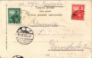 1907 Indio Ona, pintado. Tierra del Fuego, Rep. Argentina / Indian folklore (Rb)