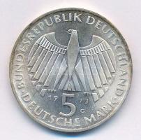 NSZK 1973G 5M Ag "A Frankfurti Parlament 125. évfordulója" T:1- patina FRG 1973G 5 Mark Ag...