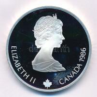 Kanada 1986. 20$ Ag "1988. Téli olimpia - Jéghoki" T:PP kis ujjlenyomat Canada 1986. 20 Do...