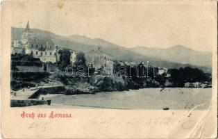 1899 Lovran, Lovrana; seashore, hotel (EB)