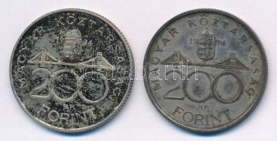 1994. 200Ft Ag "Deák" (2x) T:2 patina Adamo F13.1