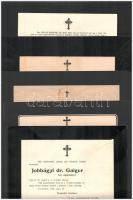 cca 1906-1917 12 db régi halotti értesítő