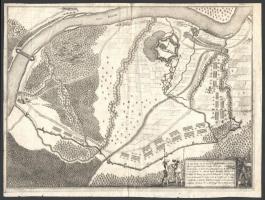 cca 1800 A Rajna menti erődítmény térképe, metszet, 27×35 cm