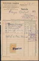 cca 1920-1948 Törley, Gschwindt, Pfeiffer italos számlák, fejléces levelek, 3 db