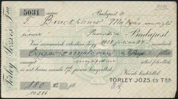 cca 1920-1948 Törley, Gschwindt, Pfeiffer italos számlák, fejléces levelek, 3 db