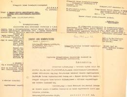Egy A4-es mappányi vegyes dokumentum az Elhagyott Javak Kormánybiztosságától