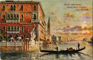 Venezia, Venice; Bauer Grünwald Grand Hotel DItalie / hotel, canal, boat (EK)