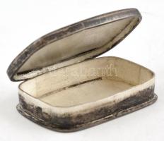 Ezüst(Ag) gyógyszeres dobozka, jelzett, 4×2,5×1 cm, nettó: 25,4 g