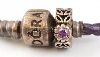 Karkötő ezüst(Ag) szerelékkel, Pandora jelzéssel, d: 5,5 cm