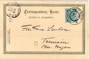 1900 Nago-Torbole, Naag-Turbel (Südtirol); Gasthof Garda / hotel, inn, boat. Kuenstlerpostkarte No. ...