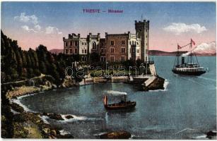 Trieste, Trieszt, Trst; Miramar / castle, steamship