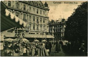 1912 Karlsbad, Karlovy Vary; Grand Hotel Pupp / hotel, restaurant, terrace
