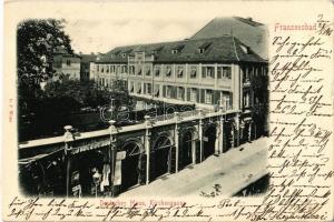 1903 Frantiskovy Lázne, Franzensbad; Deutsches Haus, Kirchengasse / German house, street view