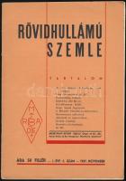 1937 Rövidhullámú szemle I. évf. 3. és 5. sz., 1937. szept., nov. számai