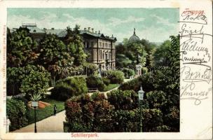 1907 Opava, Troppau; Schillerpark / park. Verlag Karl Miliczek 1068. (EK)