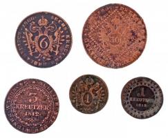 1800B 1kr Cu + 1812S 1kr Cu + 1812S 3kr Cu + 1800B 6kr Cu + 1807B 30kr Cu T:2-,3