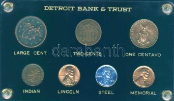 USA 1847-1967. 1c (6x) mind klf + 2c (1x) dekoratív, banki-kereskedői szettben! T:vegyes