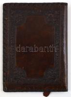 Díszes címeres könyvvédő borító, kinyitva: 23×34 cm