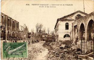 1925 Verdun bombardé, Interieur de la Citadelle / WWI Verdun bombings, ruins. TCV card (Rb)