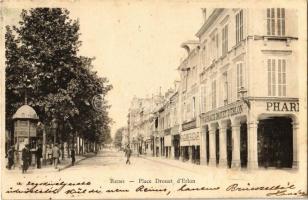 1902 Reims, Place Drouet dErlon, Pharmacie Drouet dErlon / square, pharmacy, shops, bazaar, advertising column