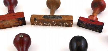 7 db régi fa bélyegző felirat nélkül