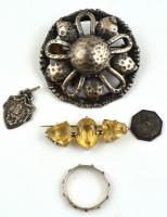 Kis bizsu tétel (karkötő, kitűző, függő, stb.), 8 db