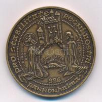 Lebó Ferenc (1960-) 1996. "II. János Pál pápa látogatása - Pannonhalma, Győr" Br emlékérem...