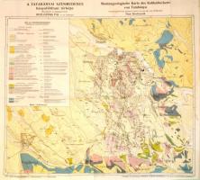 cca 1930 A tatabányai szénmedence bányaföldtani térképe, 1:12 500, kiadja: Magyar Általános Kőszénbánya Rt., 69×77 cm