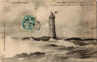 Saint-Malo, Naufrage du Hilda, La Tour du Jardin ou sest perdu le Hilda. TCV card (EK)