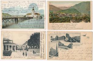 9 db RÉGI osztrák város képeslap, vegyes minőség / 9 pre-1910 Austrian town-view postcards in mixed quality