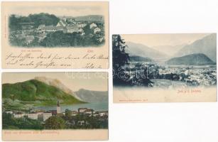 9 db RÉGI osztrák város képeslap, vegyes minőség / 9 pre-1910 Austrian town-view postcards in mixed ...
