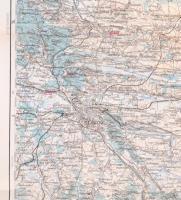 1914 Lemberg környékének katonai térképe, 1: 200 000, kiadja: K. u. k. Militärgeographisches Institu...