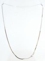 Ezüst(Ag) lapos kígyó nyaklánc, jelzett, h: 39,5 cm, nettó: 2,2 g