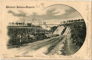 1903 Balatonaliga (Balatonvilágos), Lejárat a fürdőtelepre