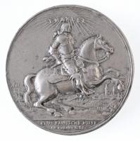 1686. "I. Lipót - Buda visszavétele" Ag hibrid emlékérem. "LEOPOLDVS FAVENTE DEO GLOR...