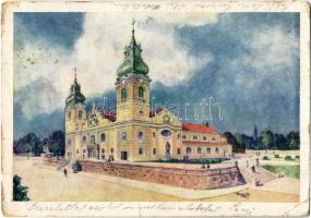 1936 Dunakeszi, a kibővített plébániatemplom. Tervezta Oszvaldik Gyula építészmérnök (EB)