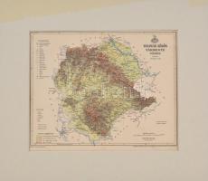 1896 Belovár-Körös vármegye térképe, terv. Gönczy Pál, Pallas Nagy Lexikona, 1:460000, Bp., Posner Károly Lajos és fia, paszpartuban, hajtásnyommal, enyhén foltos és lap szélén kisebb szakadásokkal, 22,5×28 cm / 1896, map of Bjelovar-Križevci county, Bjelovarsko-križevačka županija, now Croatia, in passepartout, with spots and very small tears on the edge