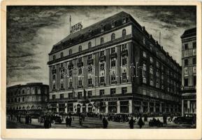 Budapest V. Hotel Astoria szálloda, automobil, villamos s: Gebhardt (fl)