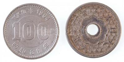 Japán 1923. 10s Cu-Ni + 1964. 100Y Ag "Olimpia" T:2
Japan 1923. 10 Sen Cu-Ni + 1964. 100 ...