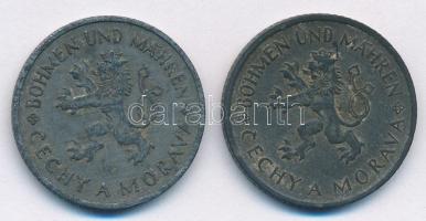 Német Harmadik Birodalom / Cseh-Morva Protektorátus 1942-1943. 1K (2x) T:2,2-
German Third Reich / ...