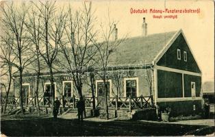 1911 Adony-Pusztaszabolcs, vasúti vendéglő, takács Béla bor és sörcsarnoka és saját kiadása. W.L. Bp. (EK)