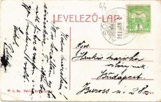 1911 Adony-Pusztaszabolcs, vasúti vendéglő, takács Béla bor és sörcsarnoka és saját kiadása. W.L. Bp...