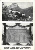 1937 Budapest V. Az Evangélikus leánygimnázium márványtáblája a Kufsteinben szenvedett magyar hősök emlékére, Kufstein vára