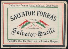 Salvator-forrás Eperjes címke