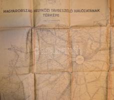 1942 Magyarország helyközi távbeszélő-hálózatának térképe, 1:400.000. Rajta a visszacsatolt területe...